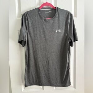 Under Armour HeatGear Short Sleeve Tee – Men’s Medium – Heather Gray – Loose Fit